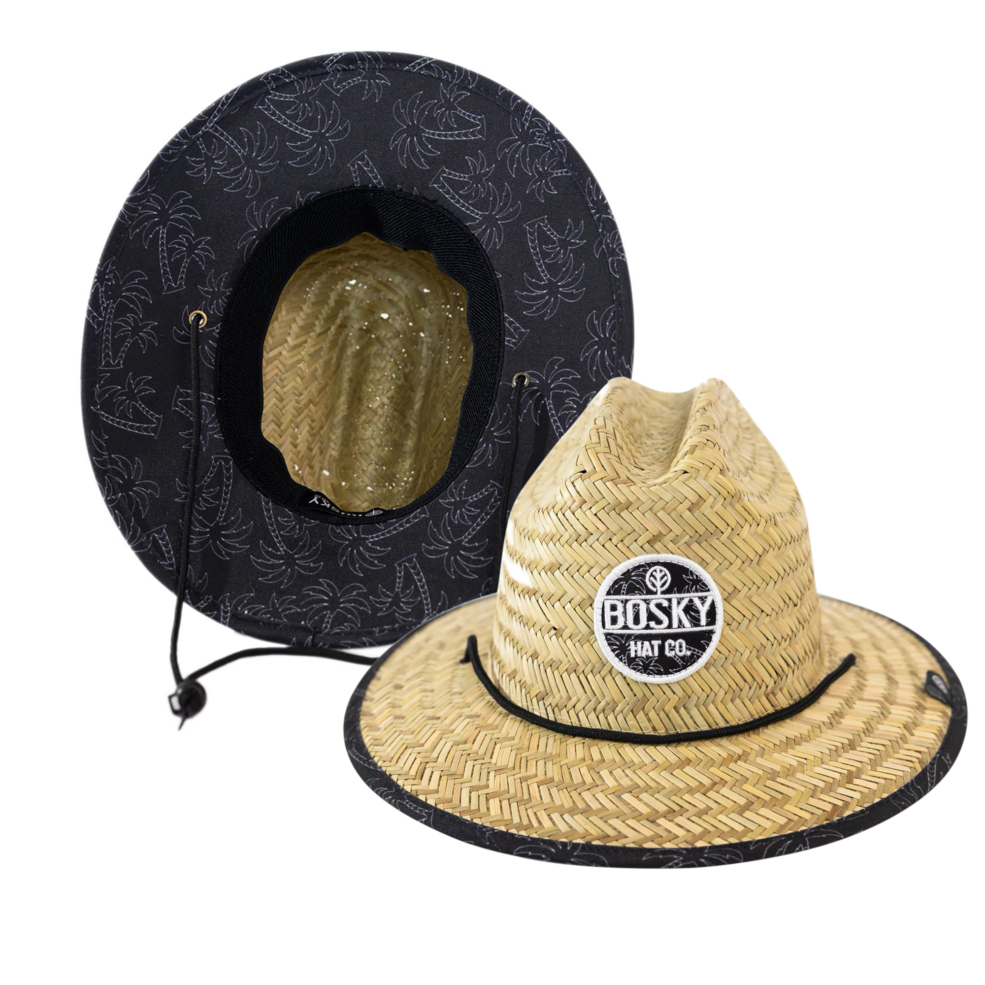 Dark Palms - Kids Straw Hat