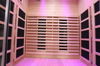 Blisspod | Venetian | Full Spectrum Indoor Premium Canadian Hemlock Low EMF Sauna | 10 Heaters | Chromotherapy & Reflexology | 2 Person