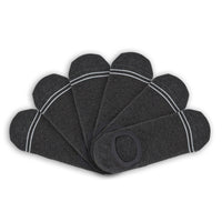 Charcoal Cotton No Show - 6 Pack