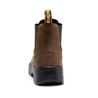 ROCKROOSTER Woodland Brown 6 inch Composite Toe Pull-on Leather Work Boots AK664
