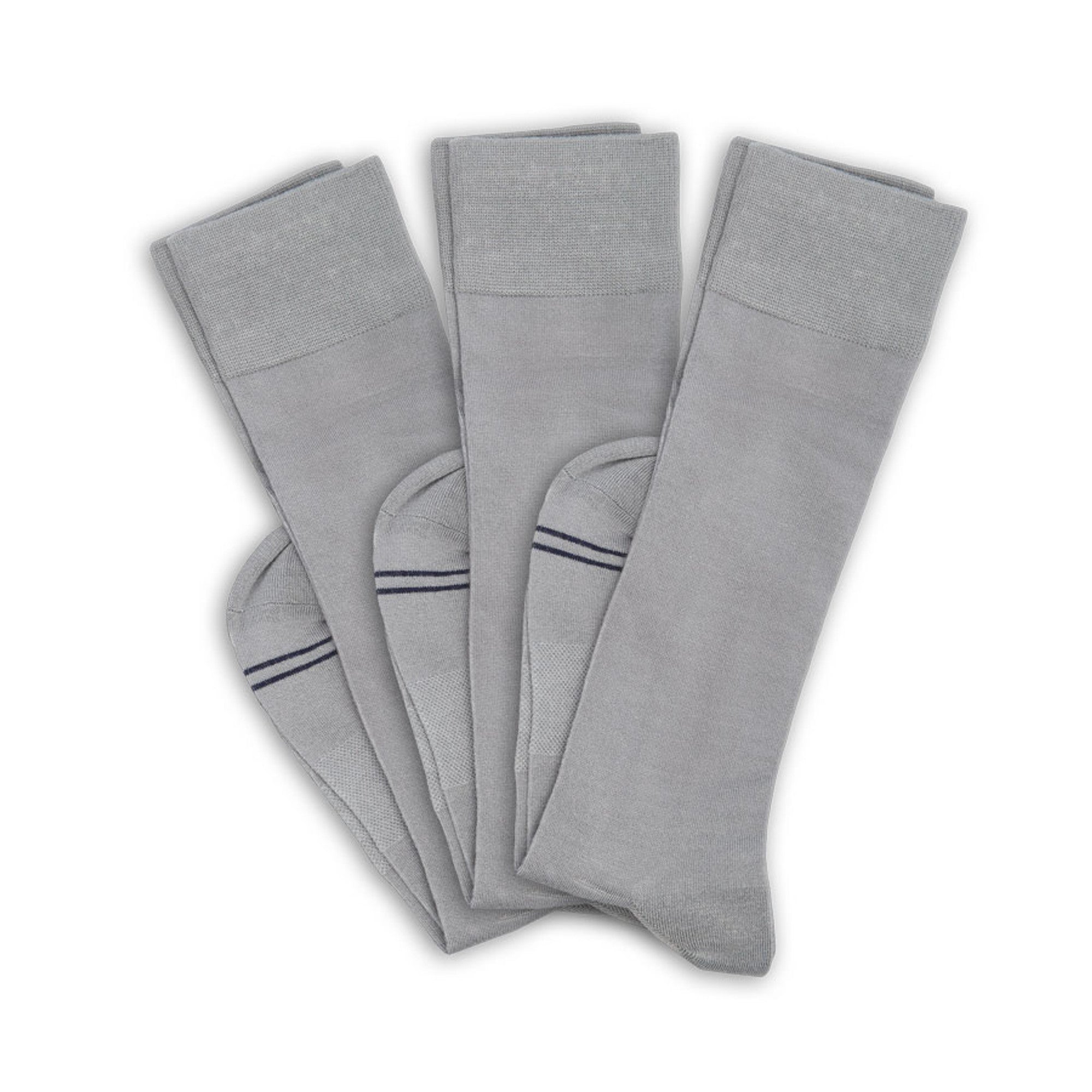 Greyson 3-Pack - Grey Dress Socks