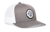 Houston Trucker Hat  |  Gray-White HOU X Snapback