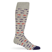 Heather Grey Sharks  - Dress Socks