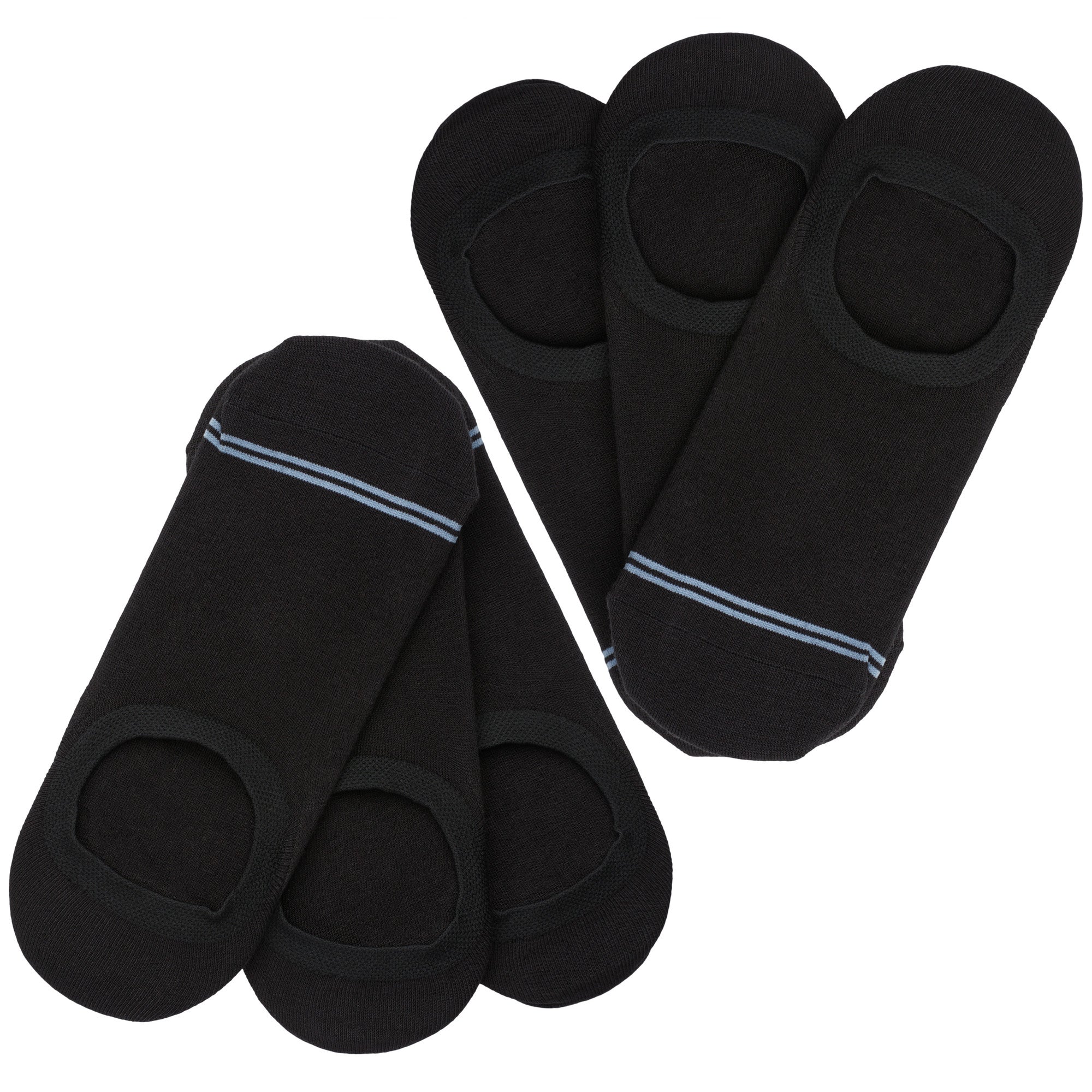 Luna Black No Show Socks - 6-Pack