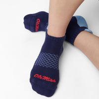 Navy/Powder ' Ole Miss ' Ankle Socks
