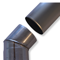 Angled Stove Chimney Pipe - 45 Degree Angle - 3.5”