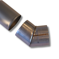 Angled Stove Chimney Pipe - 45 Degree Angle - 3.5”
