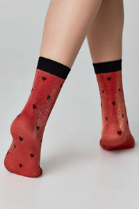 Shimmering Socks Conte Fantasy - "Hearts" Designs