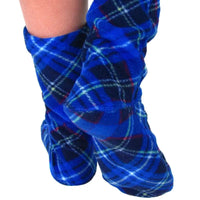 Polar Feet Fleece Socks - Blue Argyle