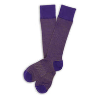 Purple / Gold Birdseye Dress Socks