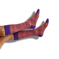 Purple / Orange Marl Dress Socks