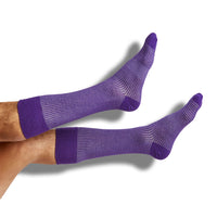 Purple / White Birdseye Dress Socks
