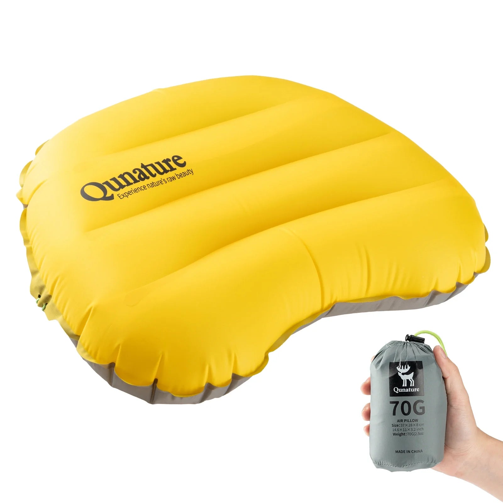Ultralight Inflatable Camping Pillow for Neck Lumbar Support & Hiking Sleeping