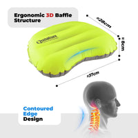 Ultralight Inflatable Camping Pillow for Neck Lumbar Support & Hiking Sleeping