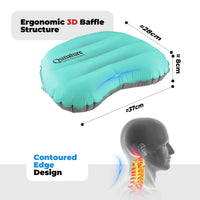 Ultralight Inflatable Camping Pillow for Neck Lumbar Support & Hiking Sleeping