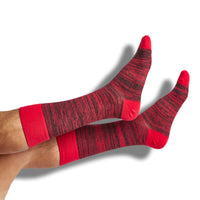 Red / Black Dress Socks 4 Pack