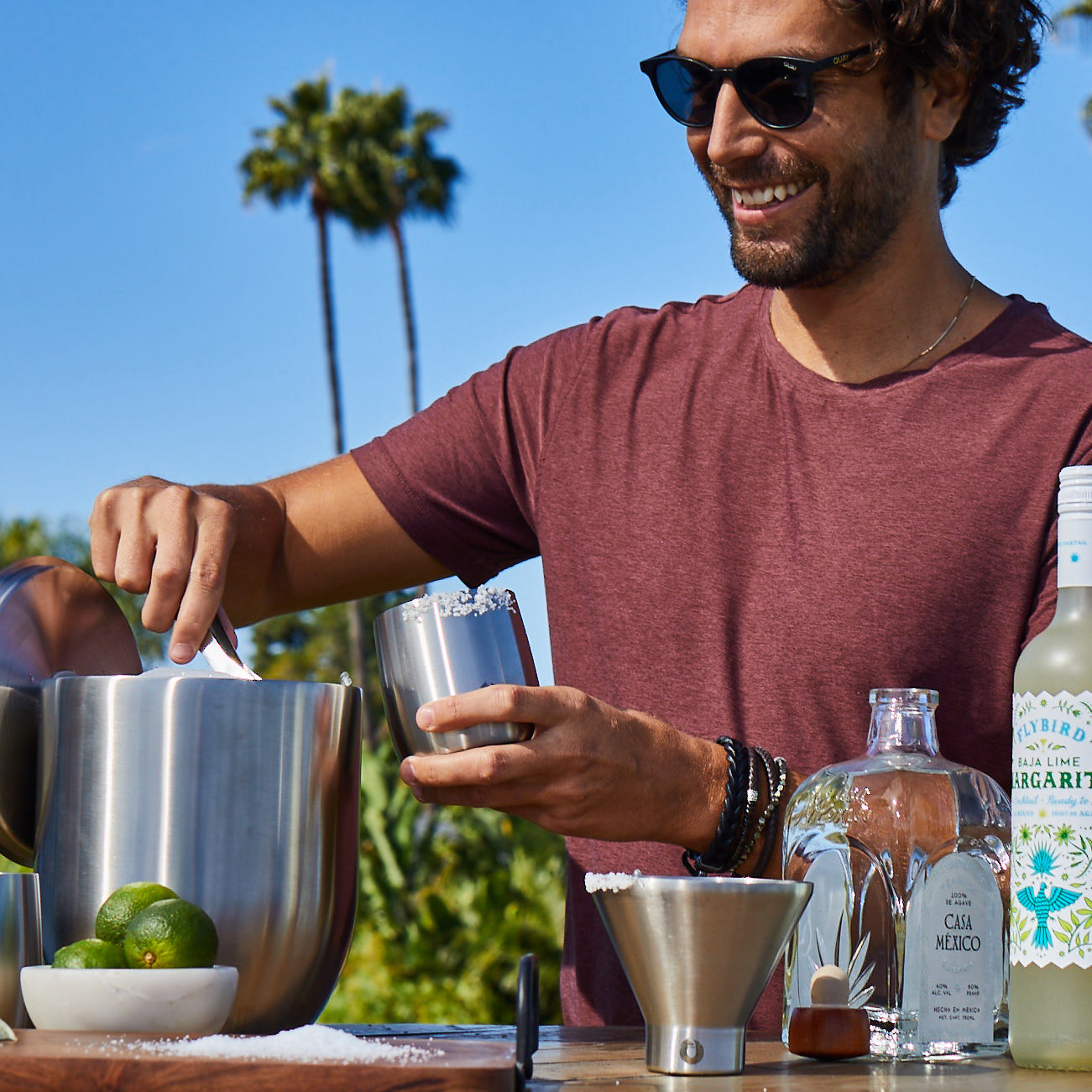 Stainless Steel Rocks Glass, Set of 2 - Steel