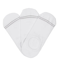 White Cotton No-Show Socks - 3 Pack