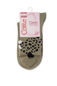 Cotton Socks Conte Classic 249 - Picot "Leopard"